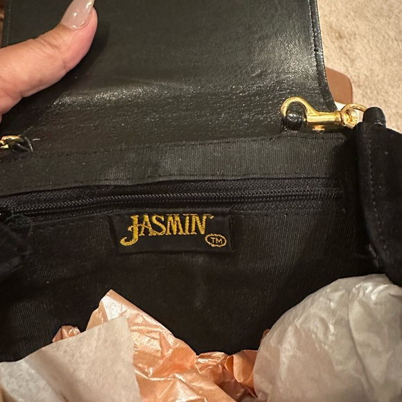 Vintage Black Suede Geometric Women's Bag - Picture 2 of 4